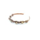 Miedziana bransoleta mankietowa z cytrynem - cuff wire wrapping