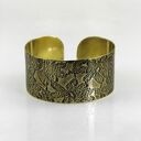 Kwiaty - mosiężna bransoleta (2508 04) ooak