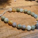 Bransoletka handmade z jadeitu amazonitowego i awenturynu