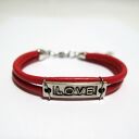 Bransoletka - Love - rzemienie, ekoskóra, unisex