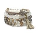 Zestaw bransoletek Taupe Vol - handmade