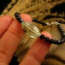 Bransoleta amulet ochrony i regeneracji z prasiolitem i turmalinem - srebro 925