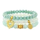 bransoletki handmade simply charm opal, mint & gold trio