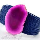 bransoletka ETNOOS FUCHSIA agat na lnie