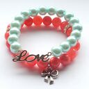 Bransoleta coral jade&bow
