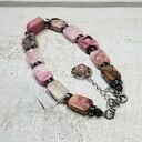 Bransoletka z rodochrozytu - handmade w srebrze