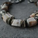 srebrna bransoletka z opalem peruwiańskim