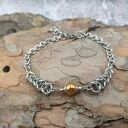 Bransoletka chainmaille - hematyt