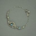 Regulowana bransoletka z niebieskimi labradorytami - wire wrapping