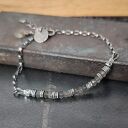 Labradoryt. Delikatna srebrna bransoletka