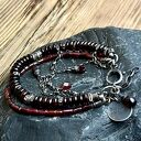 Bransoletka ze srebra i granatów