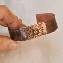 Bransoletka - bangla z kutej oksydowanej miedzi /70/