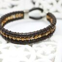 Bransoletka unisex Snake Wrap z jaspisem obrazkowym - ręcznie robiona