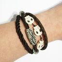 Bransoletka - Czaszki - brązowa