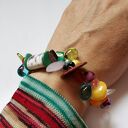 Duża bransoletka koralikowa w stylu boho - rozmiar uniwersalny
