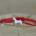 Basenji - bransoletka z psem, srebro 925