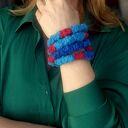 Bransoletka handmade uniwersalna duża materiałowa Energetyczna Box X1