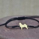 Akita amerykańska - bransoletka, srebro 925 pozłacane