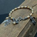 Szampańskie perły - bransoletka 025