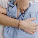 Różaniec na rękę - bransoletka różańcowa z rodonitu i hematytu