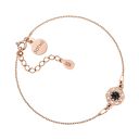 Bransoletka z różowego złota z onyksem