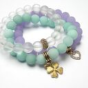 Mint, violet and grey set