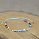 Bransoletka zodiakalna Ryby z kamieniami naturalnymi - handmade