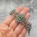 Bransoletka chainmaille - mistyczny kryształ Swarovskiego