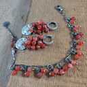 Bransoletka - karneol na łańcuszku