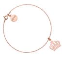 Bransoletka z różowego złota z koroną