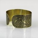 Kwiaty - mosiężna bransoleta (2508 -04) ooak