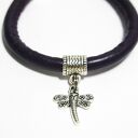 Bransoletka - Ważka mała, bakłażan