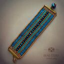 Treasure Turquoise - turkusowa bransoletka etno-boho z koralików na krosno