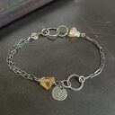 Cytryn. Surowa srebrna bransoletka