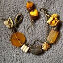 Bransoletka unikat z mixu minerałów w stylu boho vintage