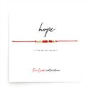 Bransoletka koralikowa For Luck - HOPE (srebrna)