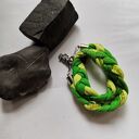 Bransoletka dzianina z koralikami - uniwersalna boho handmade