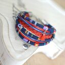 Bransoletka boho mix Gipsy IV z minichwostami i zawieszkami ze stali