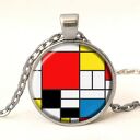 Mondrian - bransoletka szklana ze szkłami powiększającymi 16 mm