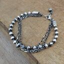 Bransoletka "Łańcuszki Ball" ze srebra 925 oksydowanego