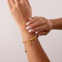 Bransoletka z onyksem i jadeitem Słońce z Księżycem, Srebro 925 w złotym