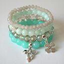 Bransoleta crystal Swarovski beads&clover