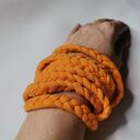 Dzianinowa bransoletka Boho Frida - uniwersalna na karabińczyk