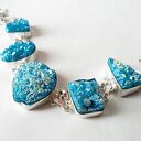 Druzy Agatu Pokryte Tytanem - awangardowa bransoletka z minerałów (Vivi Art)