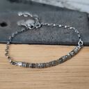 Labradoryt. Delikatna srebrna bransoletka