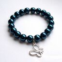 Bransoleta navy pearls&butterfly