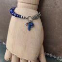 Bransoletka z lapis lazuli, ametystem i szkłem afgańskim