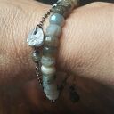 Bransoletka ze srebra 925 i labradorytu (srebro przyciemniane)