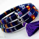 bransoletka MAGNETOOS BOHO GIPSY blue z chwostem