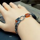 Bursztyn w towarzystwie - bransoletka 06